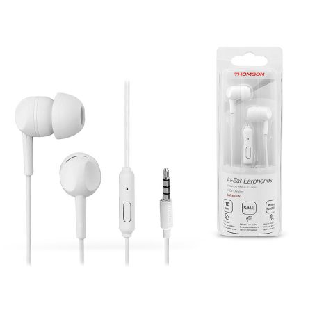 Thomson univerzális sztereó felvevős fülhallgató - 3,5 mm jack - Thomson        EAR3005W In-Ear Earphones - fehér
