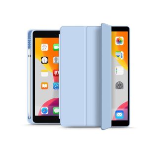   Apple iPad 10.2 (2019/2020/2021) tablet tok (Smart Case) on/off funkcióval, Apple Pencil tartóval -Tech-Protect - kék (ECO csomagolás)