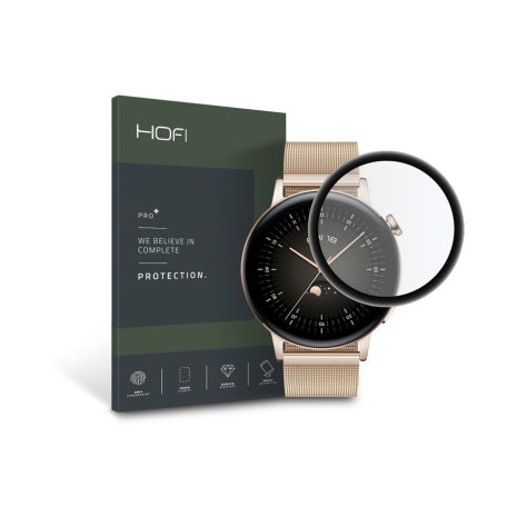 HOFI Glass Pro+ üveg képernyővédő fólia - Huawei Watch GT 3 (42 mm) - fekete