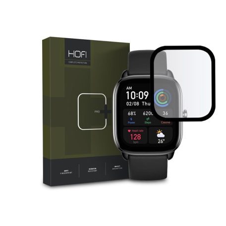 HOFI Hybrid Pro+ Glass üveg képernyővédő fólia - Amazfit GTS 4 Mini - fekete