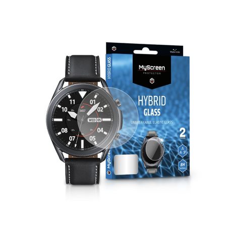 Samsung Galaxy Watch 3 (45 mm) rugalmas üveg képernyővédő fólia - MyScreen      Protector Hybrid Glass - 2 db/csomag - átlátszó