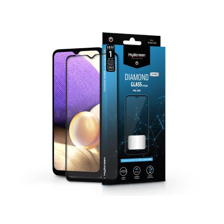 Samsung A326B Galaxy A32 5G edzett üveg képernyővédő fólia - MyScreen Protector Diamond Glass Lite Edge2.5D Full Glue - fekete