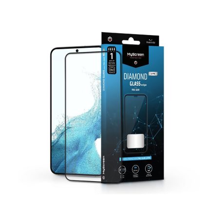 Samsung S906 Galaxy S22+ 5G/Galaxy S23+ edzett üveg képernyővédő fólia -        MyScreen Protector Diamond Glass Lite Edge2.5D - fekete