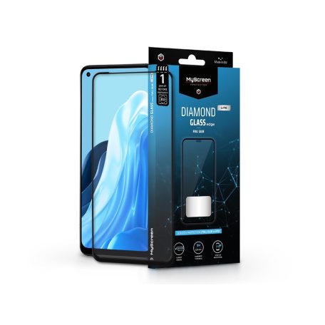 Oppo Reno7 Lite/Reno8 Lite edzett üveg képernyővédő fólia - MyScreen Protector  Diamond Glass Lite Edge2.5D Full Glue - fekete