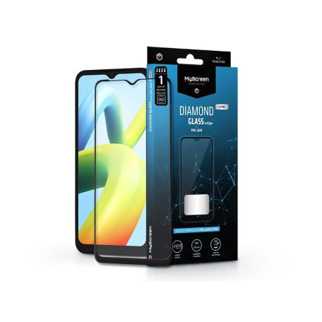 Xiaomi Redmi A1 edzett üveg képernyővédő fólia - MyScreen Protector Diamond     Glass Lite Edge2.5D Full Glue - fekete