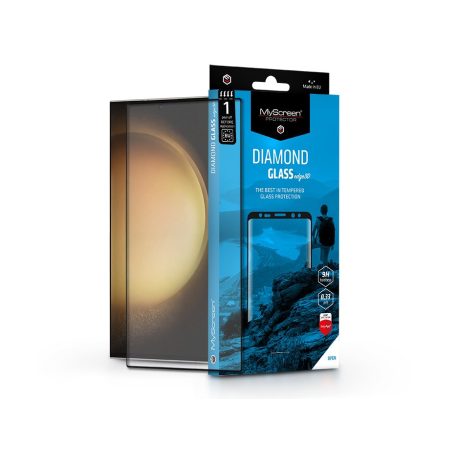 Samsung SM-S918 Galaxy S23 Ultra edzett üveg képernyővédő fólia ívelt kijelzőhöz- MyScreen Protector Diamond Glass Edge3D - fekete
