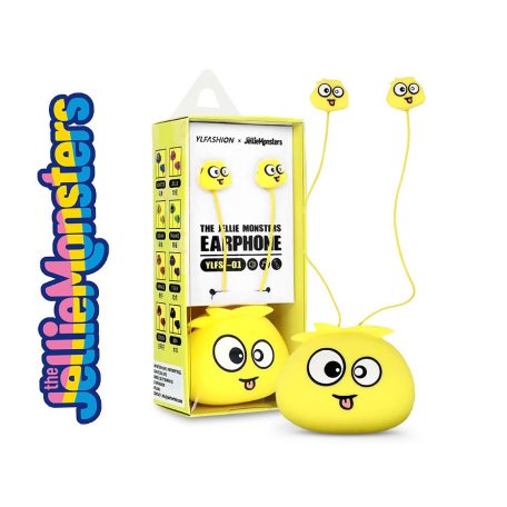 Jellie Monsters vezetékes fülhallgató 3,5 mm jack csatlakozóval - Ylfashion YLFS-01 - sárga