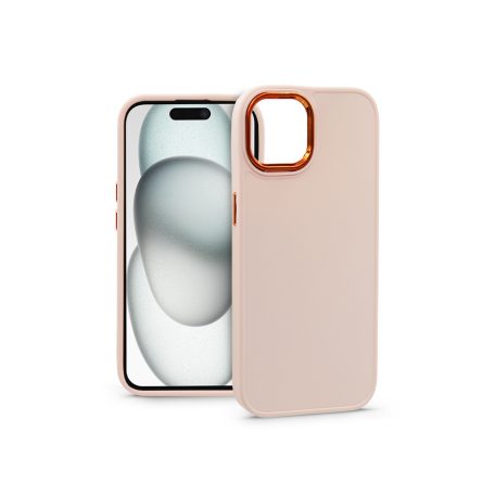 Apple iPhone 15 szilikon hátlap - Frame - rózsaszín