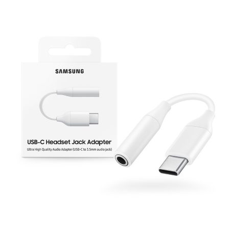 Samsung gyári Type-C - 3,5 mm jack átalakító adapter - Samsung EE-UC10JUWEGUS - fehér