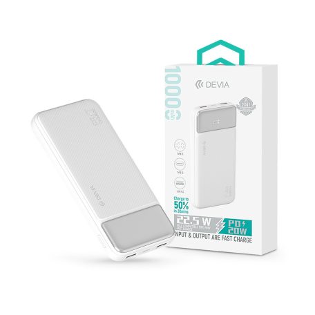 Devia Smart Series Digital Display PD 20W powerbank - 10.000 mAh - fehér