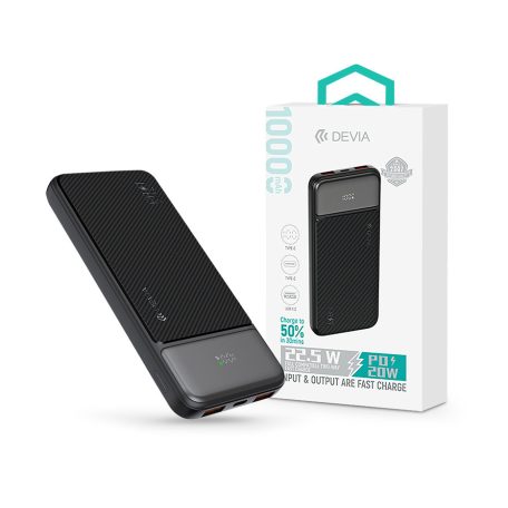 Devia Smart Series Digital Display PD 20W powerbank - 10.000 mAh - fekete