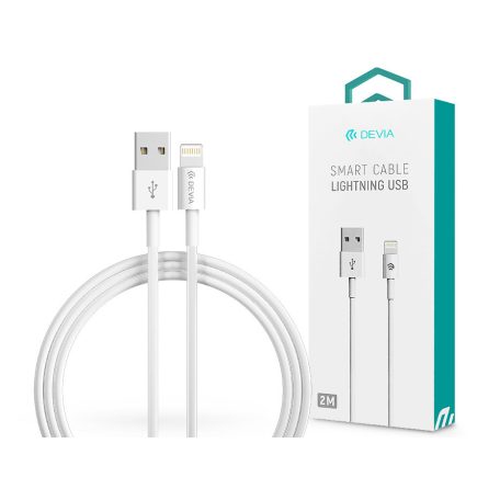 Devia USB - Lightning töltő- és adatkábel 2 m-es vezetékkel - Devia Smart Cable Lightning - fehér