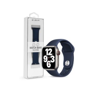   Apple Watch lyukacsos sport szíj - Devia Deluxe Series Sport Band - 38/40/41 mm - sötétkék