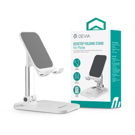 Devia asztali telefon/tablet tartó - Devia Desktop Folding Stand ForPhone -     fehér