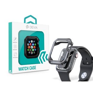   Apple Watch ütésálló védőtok - Devia Sport Series Shockproof Case For iWatch  - 45 mm - fekete/átlátszó