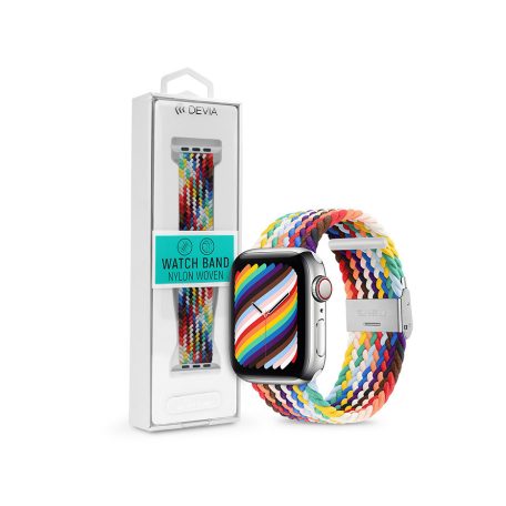 Apple Watch fonott szövet sport szíj - Devia Nylon Woven Deluxe Series Sport4   Watch Loop - 42/44/45/49 mm - rainbow