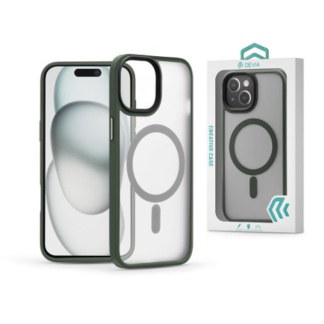 Devia Pino Series Magnetic ütésálló tok - Apple iPhone 15 - zöld