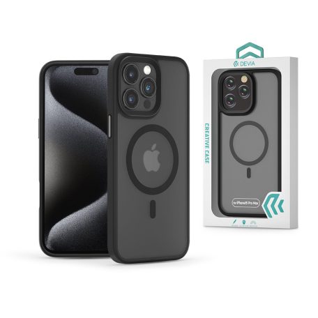 Devia Pino Series Magnetic ütésálló tok - Apple iPhone 15 Pro Max - fekete