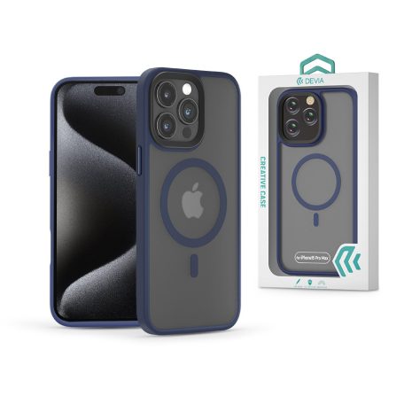 Devia Pino Series Magnetic ütésálló tok - Apple iPhone 15 Pro Max - kék