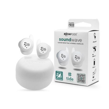 Boompods TWS Bluetooth sztereó headset v5.3 + töltőtok - Boompods Soundwave     Ocean TWS with Charging Case - fehér