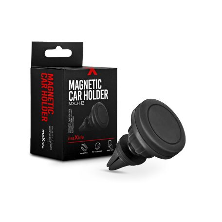 Maxlife szellőzőrácsba illeszthető mágneses autós tartó - Maxlife MXCH-12       Magnetic Car Holder - fekete