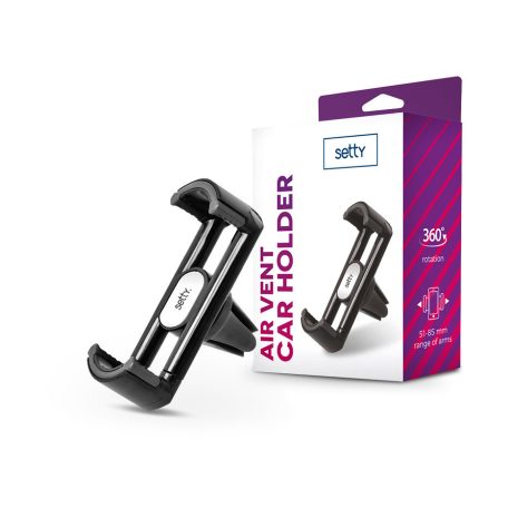 Setty szellőzőrácsba illeszthető autós tartó - Setty 33412 Car Holder - fekete