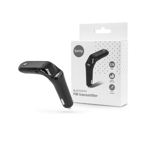 Setty Bluetooth FM-transmitter / szivargyújtó töltő - USB + microSD kártyaolvasó- Setty TFM-02 Bluetooth FM Transmitter - fekete