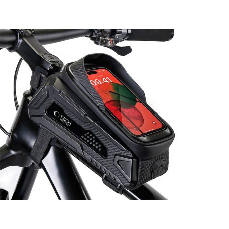 Tech-Protect kerékpárra szerelhető, por- és cseppálló telefontartó táska -      Tech-Protect V2 Bike Mount L Size - fekete